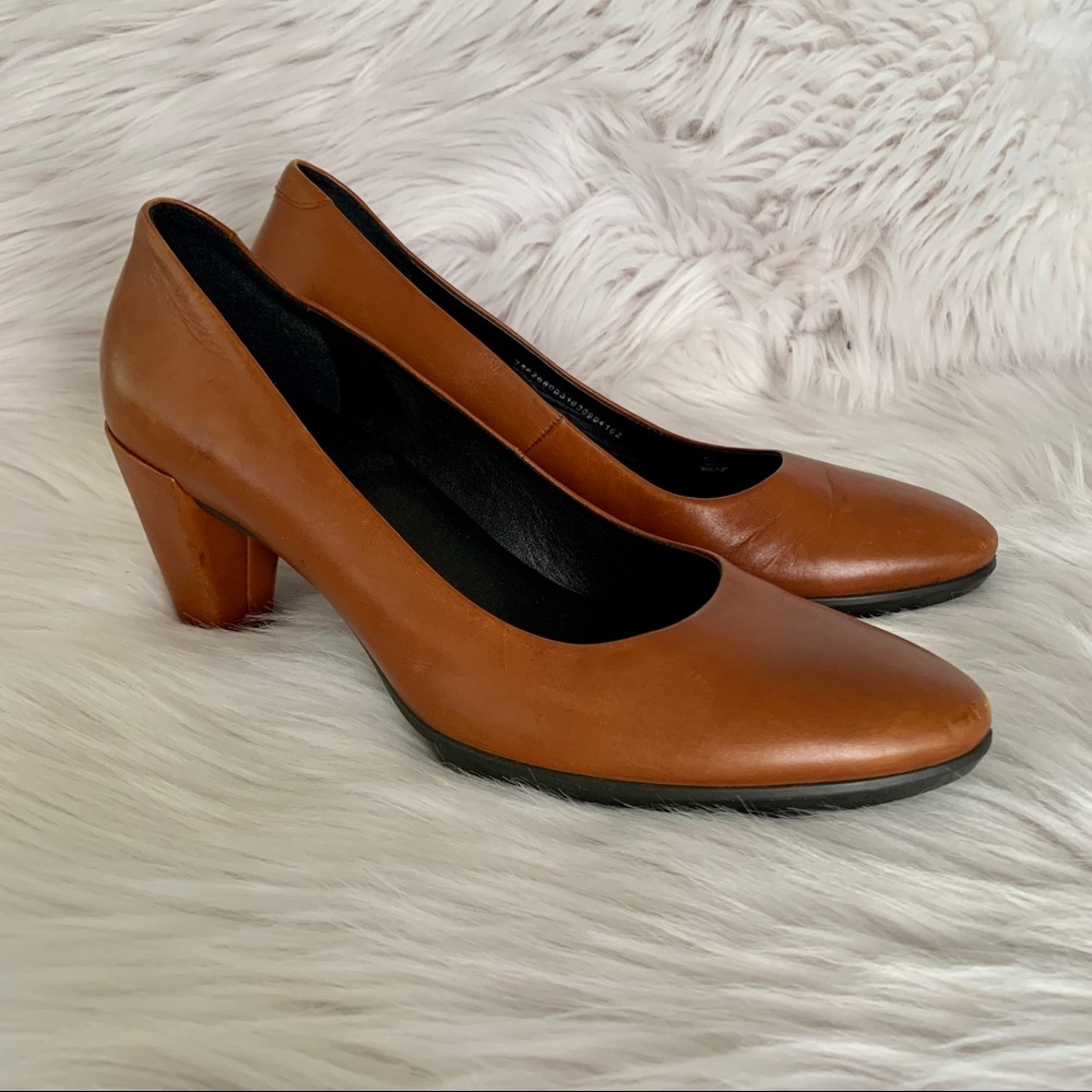 ECCO Danish Design Cognac Heels | EURO 38